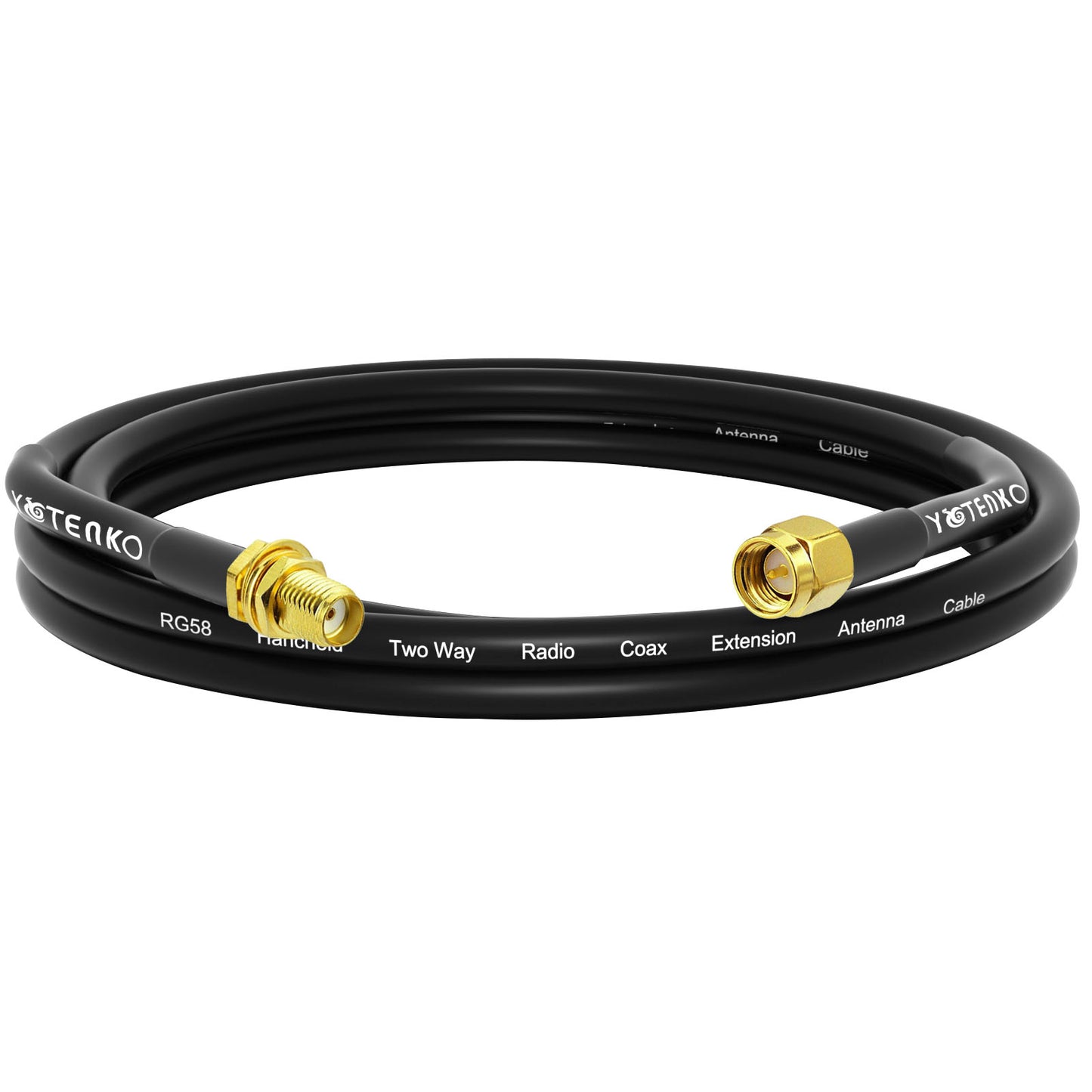 YOTENKO SMA Male to SMA Female RG58 Coaxial Cable SMA Antenna Extension Cable Relocation Cable