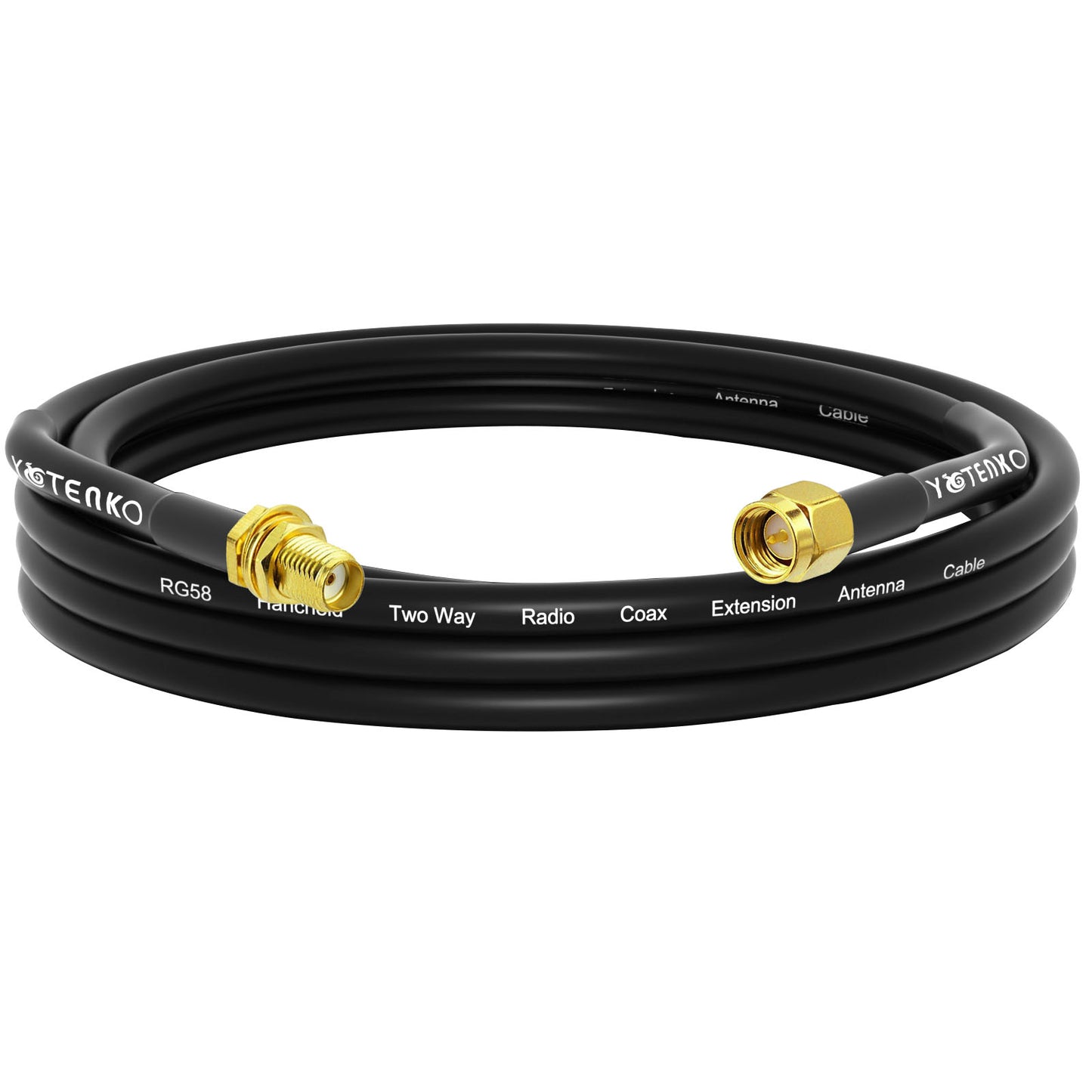 YOTENKO SMA Male to SMA Female RG58 Coaxial Cable SMA Antenna Extension Cable Relocation Cable