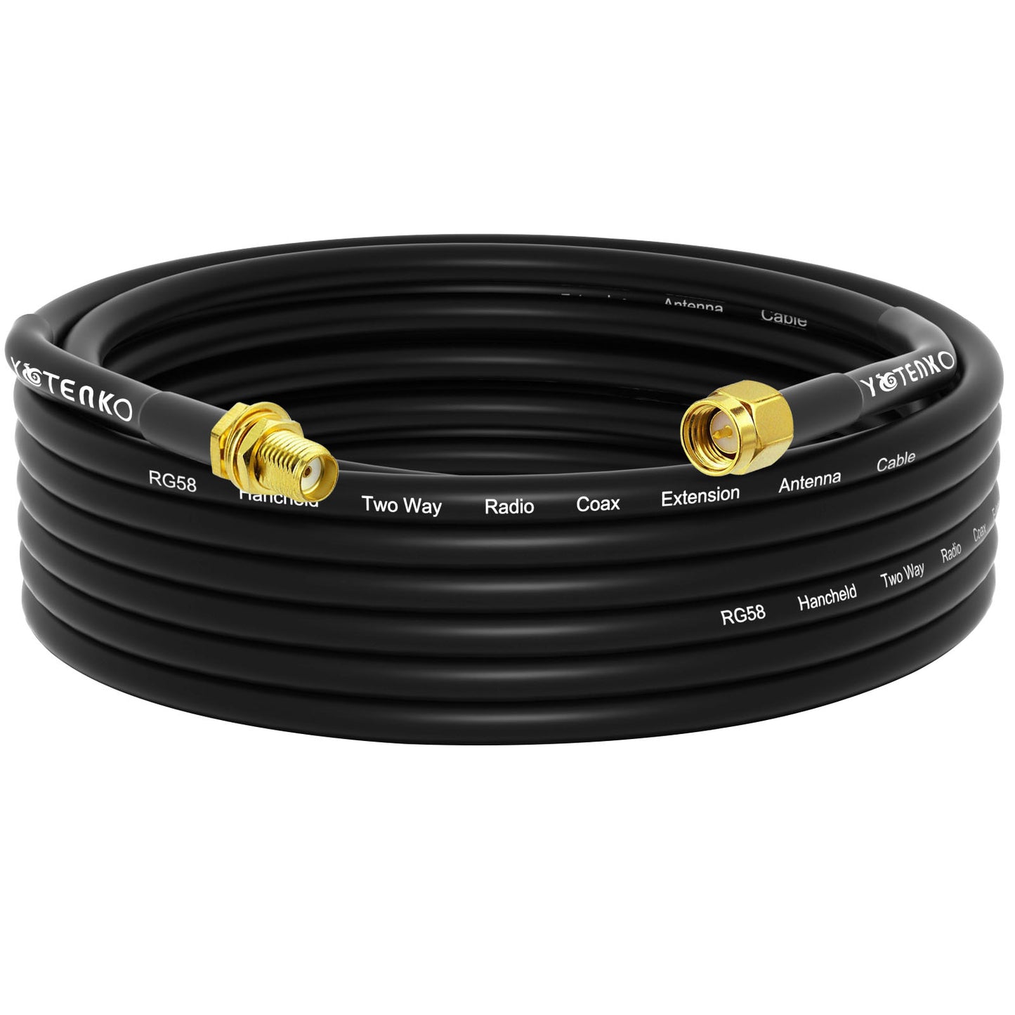 YOTENKO SMA Male to SMA Female RG58 Coaxial Cable SMA Antenna Extension Cable Relocation Cable