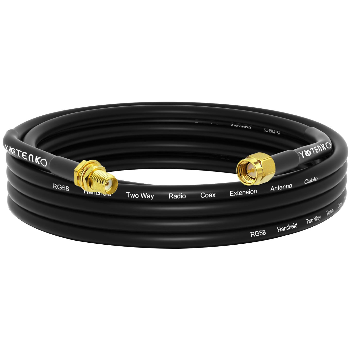 YOTENKO SMA Male to SMA Female RG58 Coaxial Cable SMA Antenna Extension Cable Relocation Cable