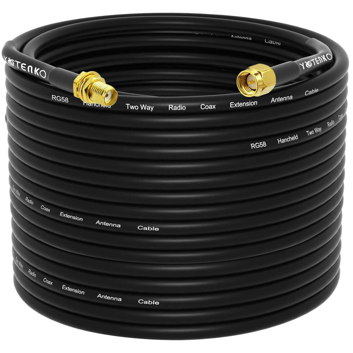 YOTENKO SMA Male to SMA Female RG58 Coaxial Cable SMA Antenna Extension Cable Relocation Cable