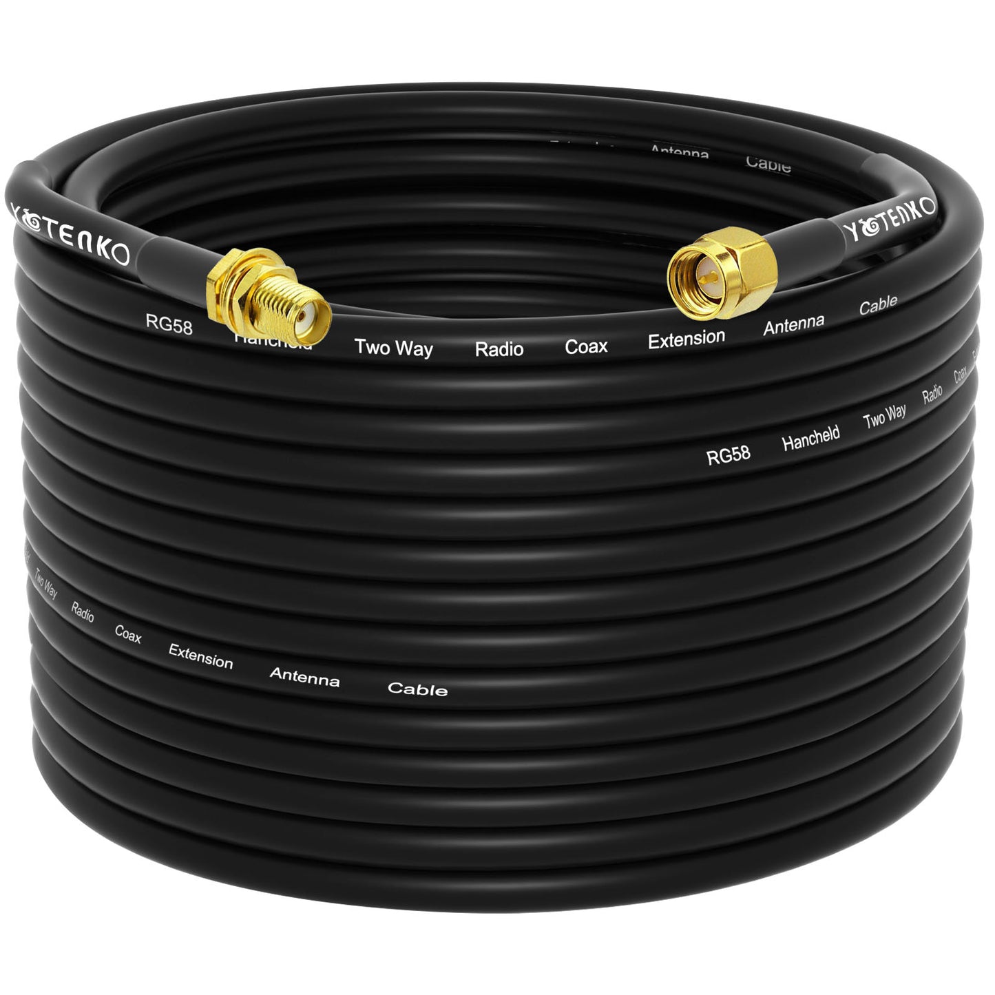YOTENKO SMA Male to SMA Female RG58 Coaxial Cable SMA Antenna Extension Cable Relocation Cable