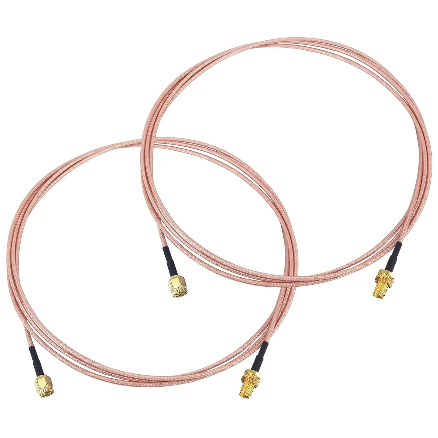 YOTENKO SMA Male to SMA Female Bulkhead Mount Cable 2M 6.5FT RF Connector RG316 SMA Antenna Extension Cable
