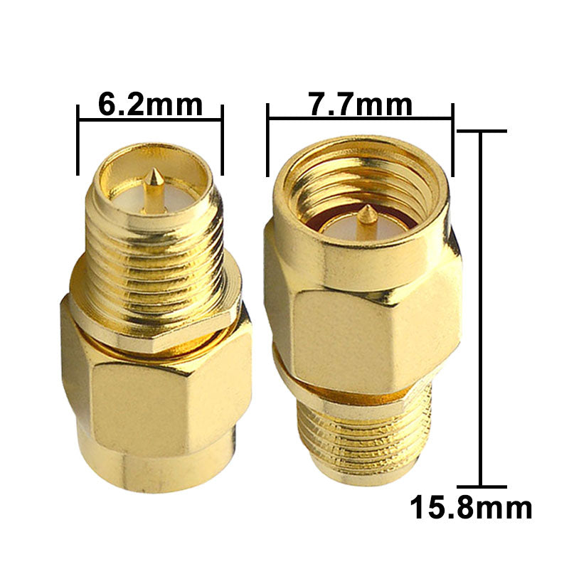 YOTENKO 1500 Units SMA Antenna Cable Connector SMA Male to RP SMA Female RF Coax Adapter Coupler Converter Pack of 2, Total 3000pcs