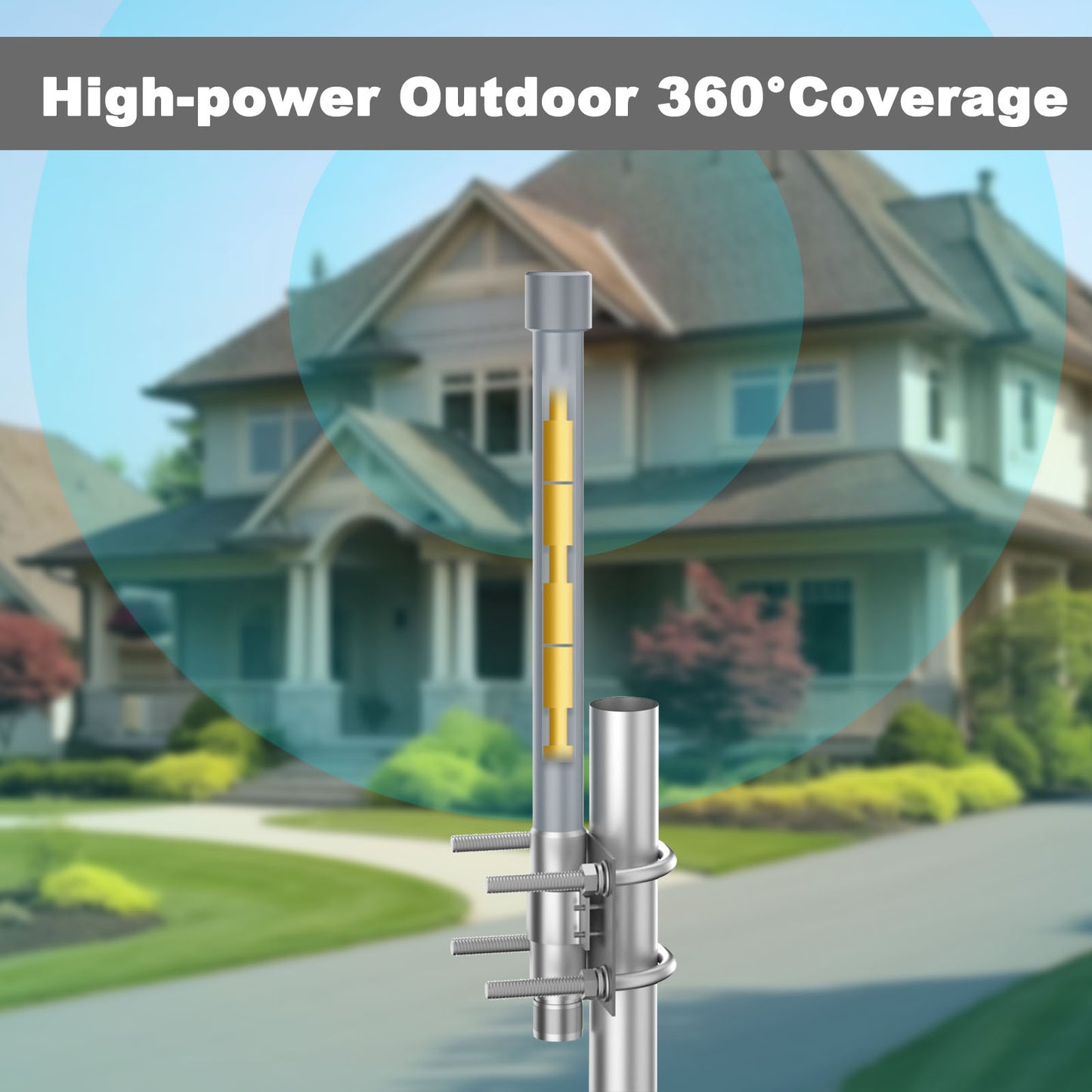 YOTENKO Outdoor 5GHz Wi-Fi Antenn 12", N-Male Connector, 3dBi, 5150-5850MHz Omni Antenna