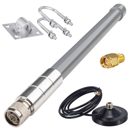 YOTENKO Wi-Fi Antenna with Strong Magnetic Base 5 dBi, 2.4GHz Omni Antenna w/10FT RPSMA Male Cable + SMA Male Adapter