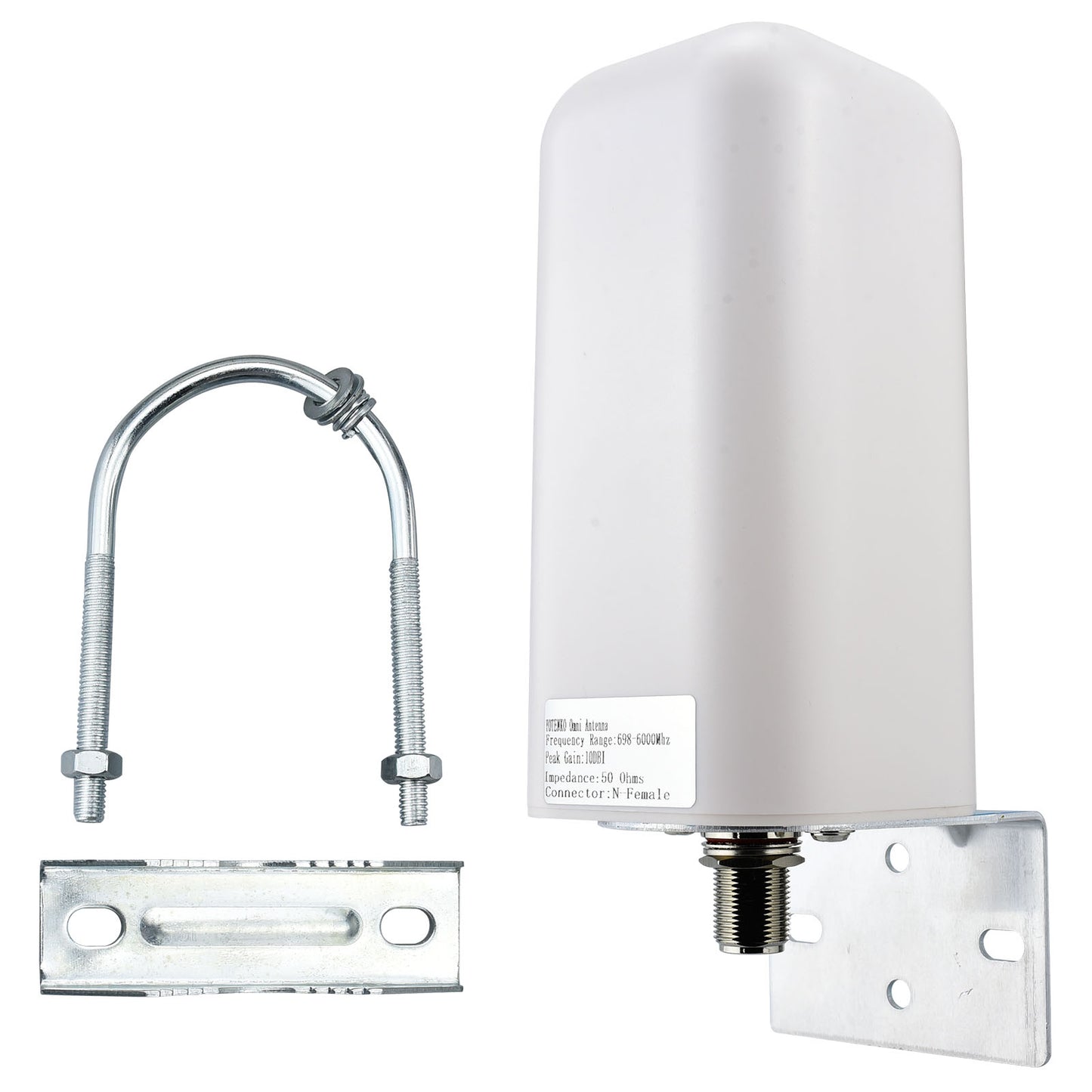 YOTENKO 4G LTE 5G Antenna High Gain 10 dBi Omni-Directional Outdoor Antenna with N Female Connector Pole/Wall Mount