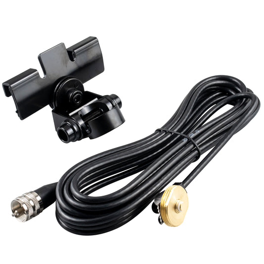 YOTENKO Adjustable NMO Antenna Lip Mount w/UHF PL259 Male Connector RG58U Cable 5M/16.4FT