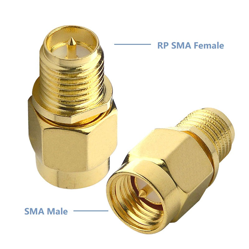 YOTENKO SMA Antenna Cable Connector SMA Male to RP SMA Female RF Coax Adapter Coupler Converter Pack of 2 for WiFi Coaxial Extension Cable