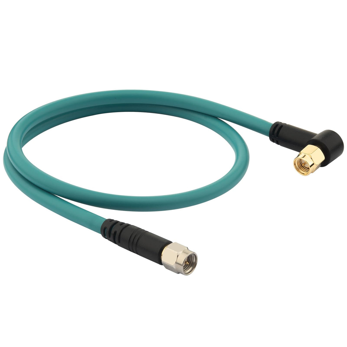 YOTENKO RG142 SMA Male to Right-Angle SMA Male Coaxial Cable, 50 Ohm - 20 Inch / 50 cm / 1 Pack