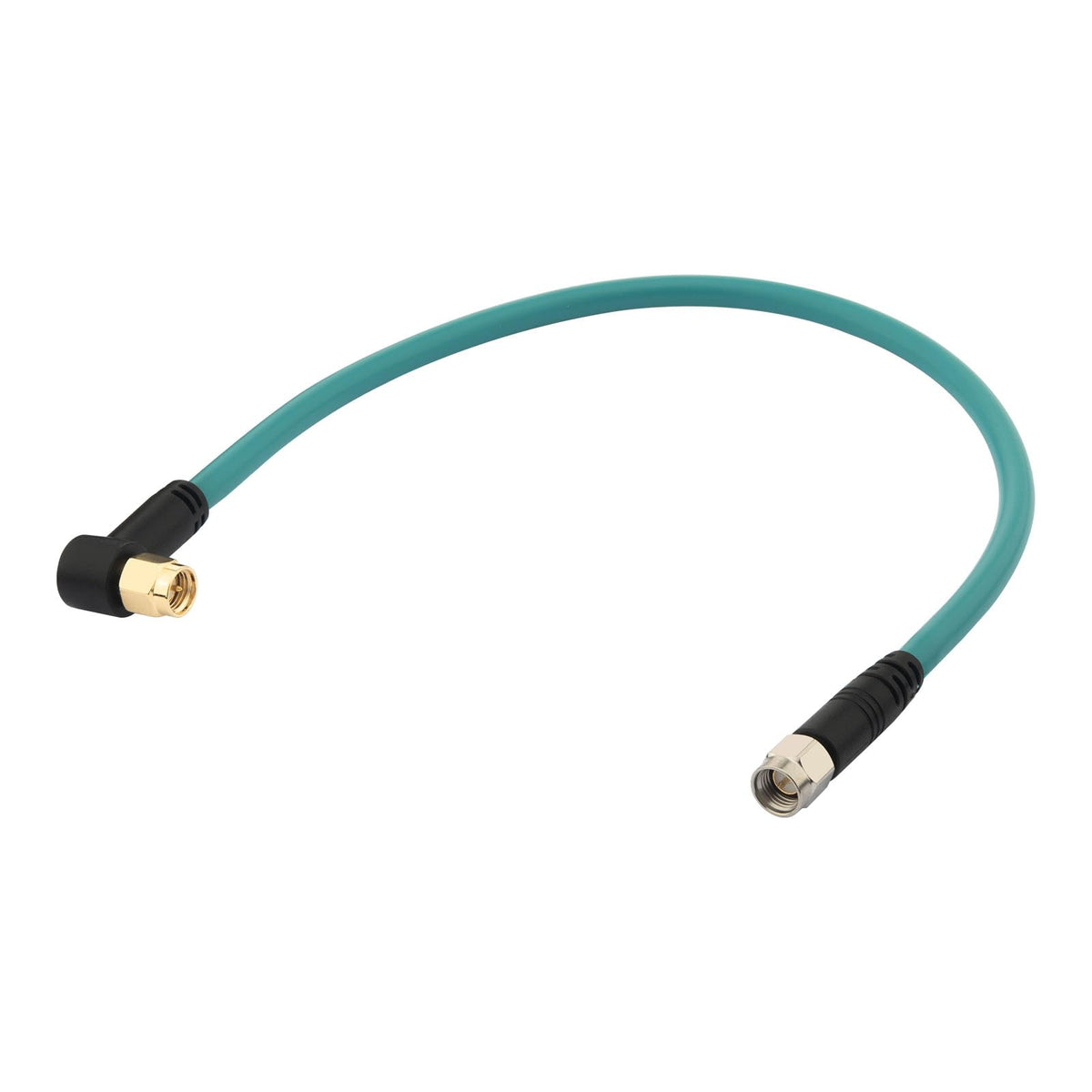 YOTENKO RG142 SMA Male to Right-Angle SMA Male Coaxial Cable, 50 Ohm - 12 Inch / 30 cm / 1 Pack