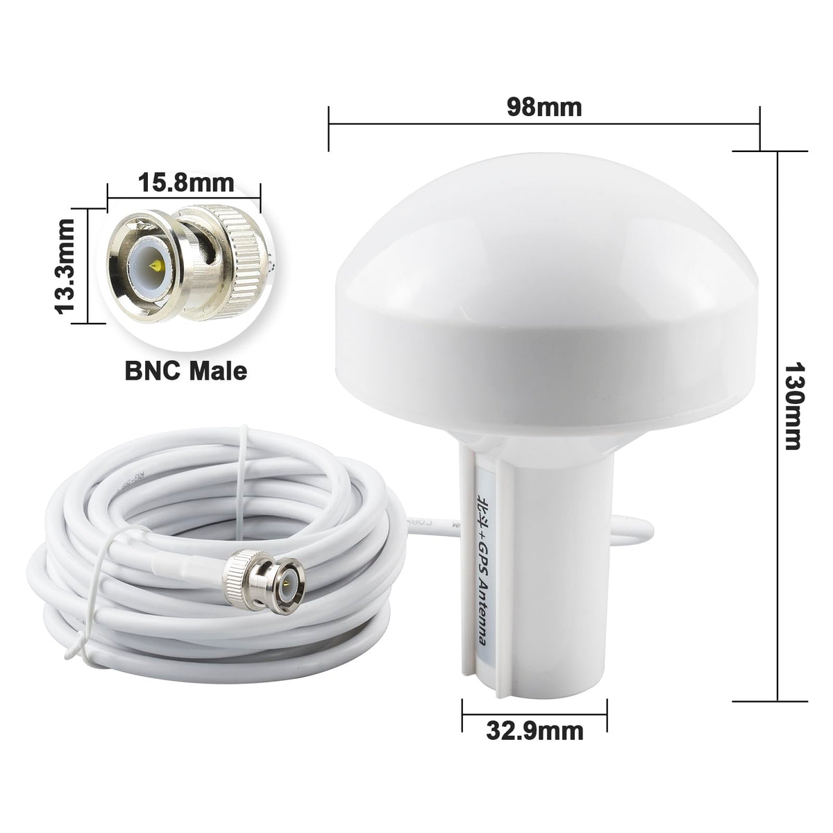 YOTENKO Marine GPS BDS Antenna, BNC Male, 5 m Cable - product details