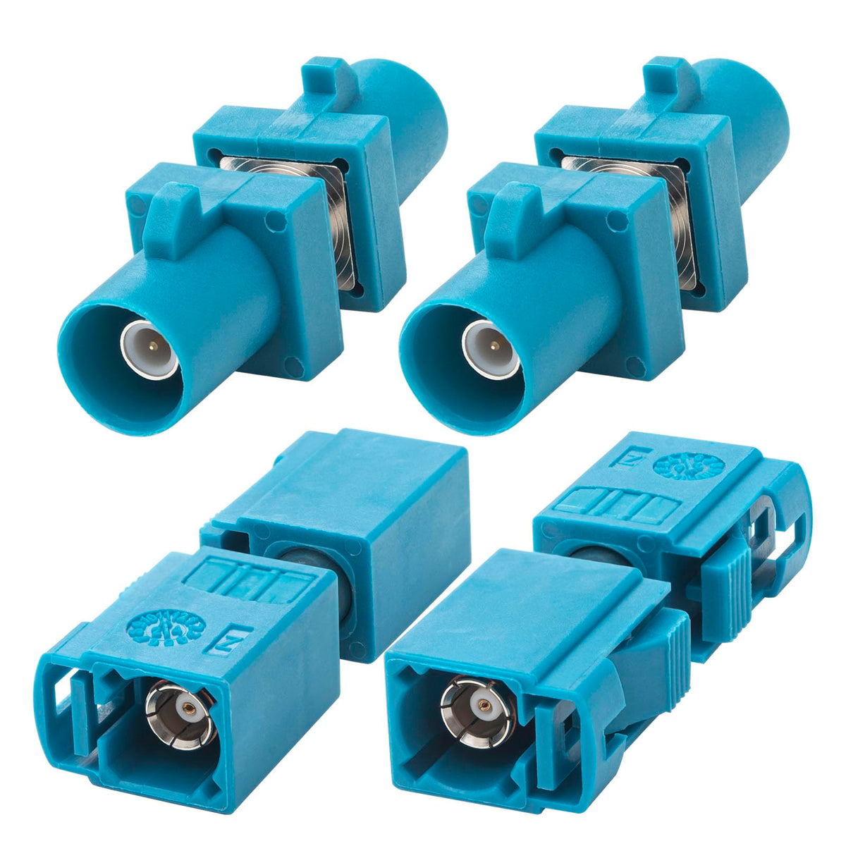 YOTENKO Fakra Z RF Adapter Kit, 4-Pack, 50 Ohm - 2 x Male to Male + 2 x Female to Female