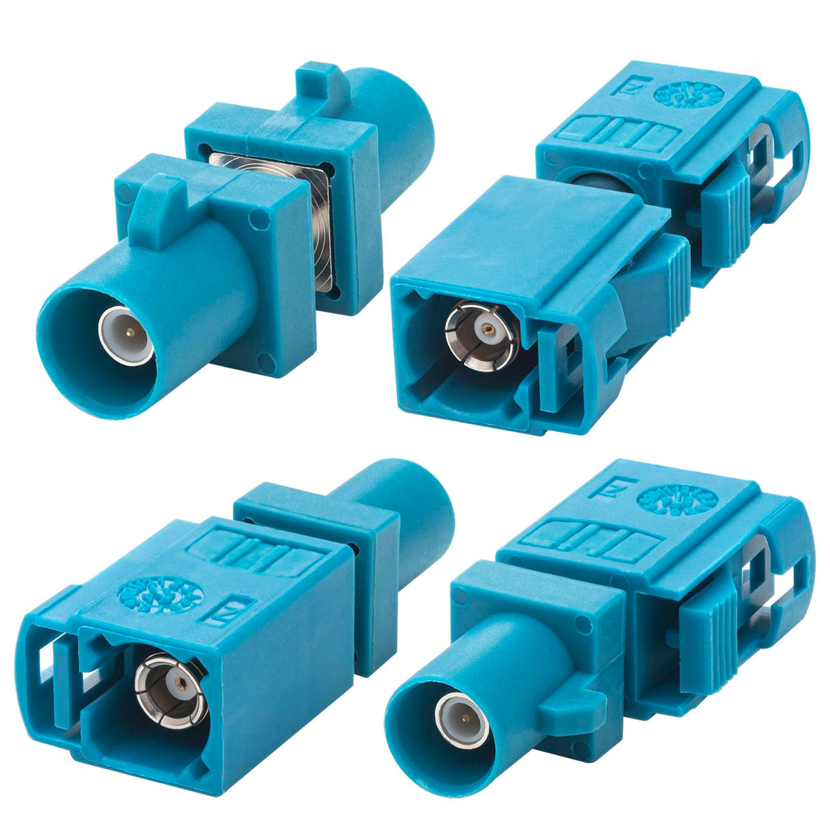 YOTENKO Fakra Z RF Adapter Kit, 4-Pack, 50 Ohm - 1 x Male to Male + 1 x Female to Female + 2 x Male to Female