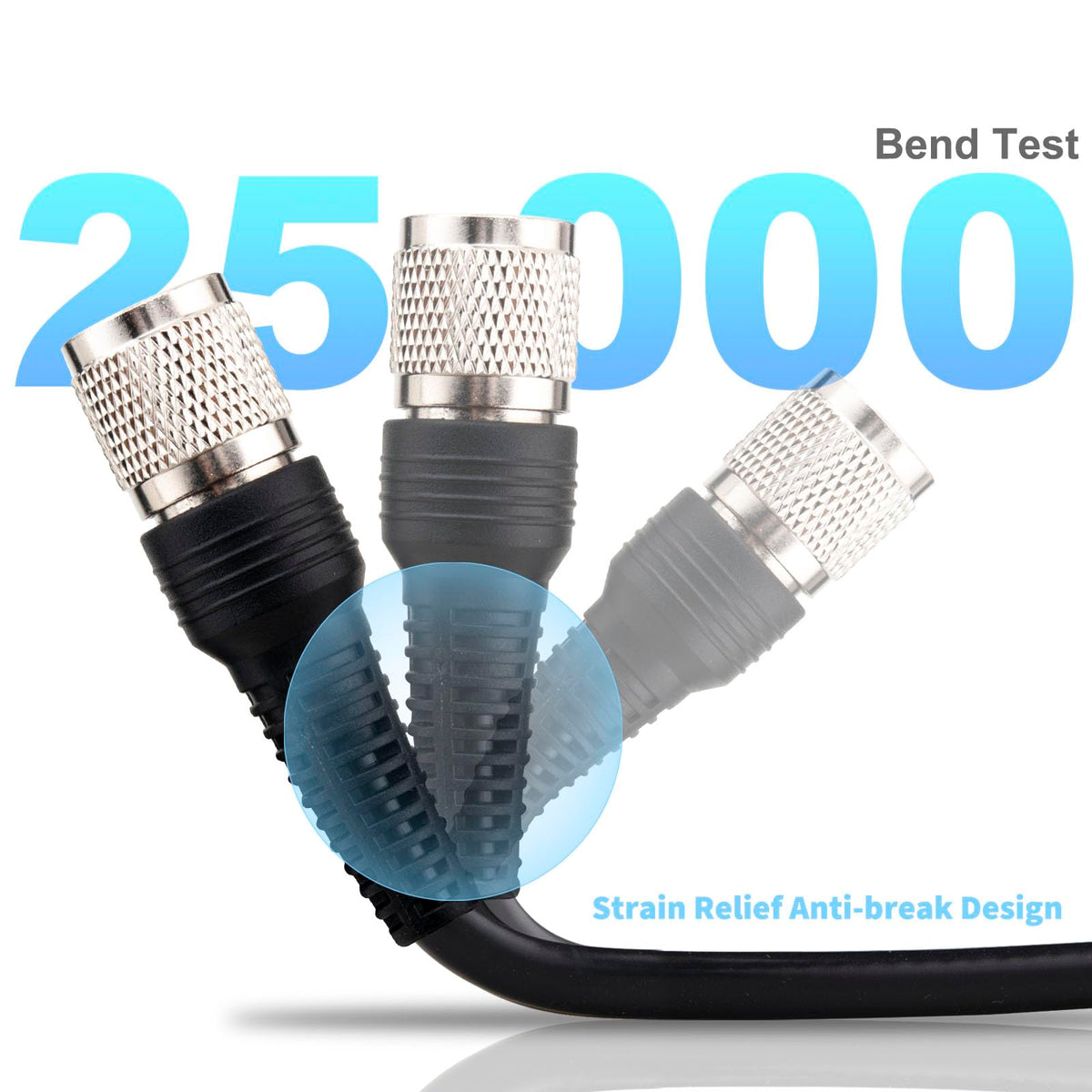 YOTENKO RG58 Coiled Coaxial Extension Cable, 50 Ohm - product details