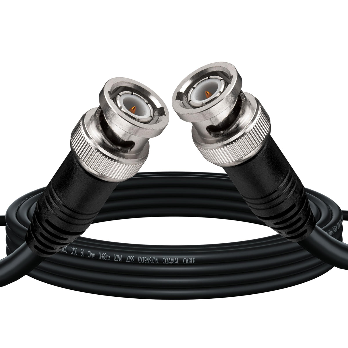 YOTENKO L200 BNC Male to BNC Male Coaxial Cable, 50 Ohm - 6FT