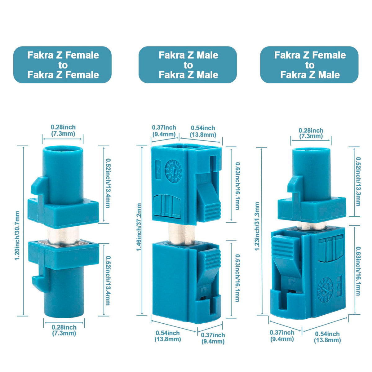 YOTENKO Fakra Z RF Adapter Kit, 4-Pack, 50 Ohm - product details