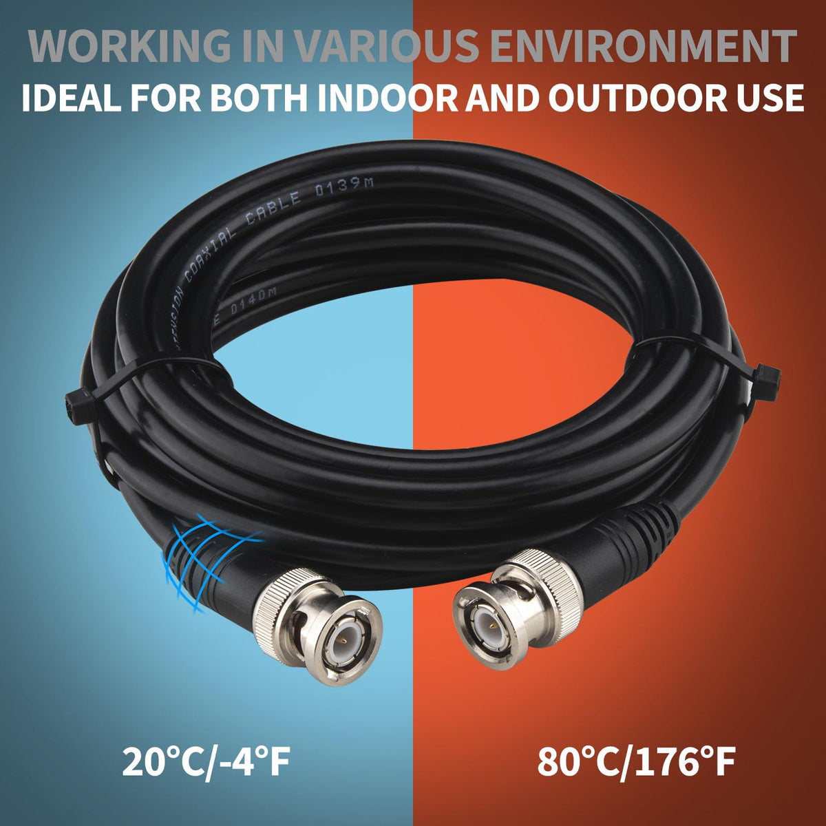 YOTENKO L200 BNC Male to BNC Male Coaxial Cable, 50 Ohm - product details