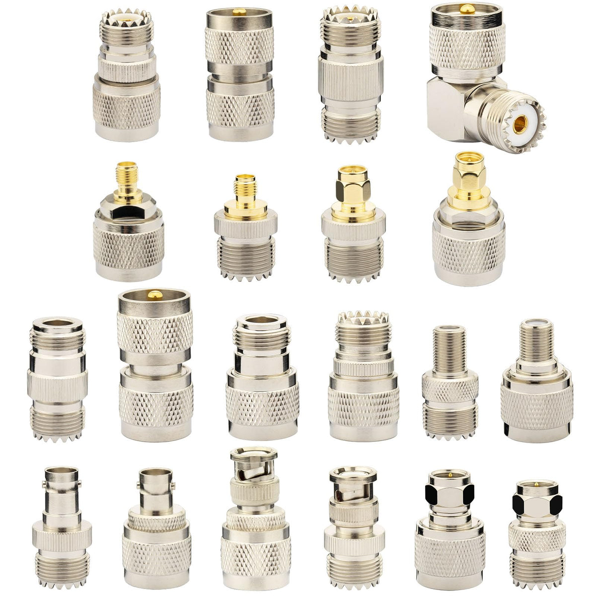 YOTENKO UHF PL259 SO239 RF Adapter Kit, 20 or 24 Pieces - product details