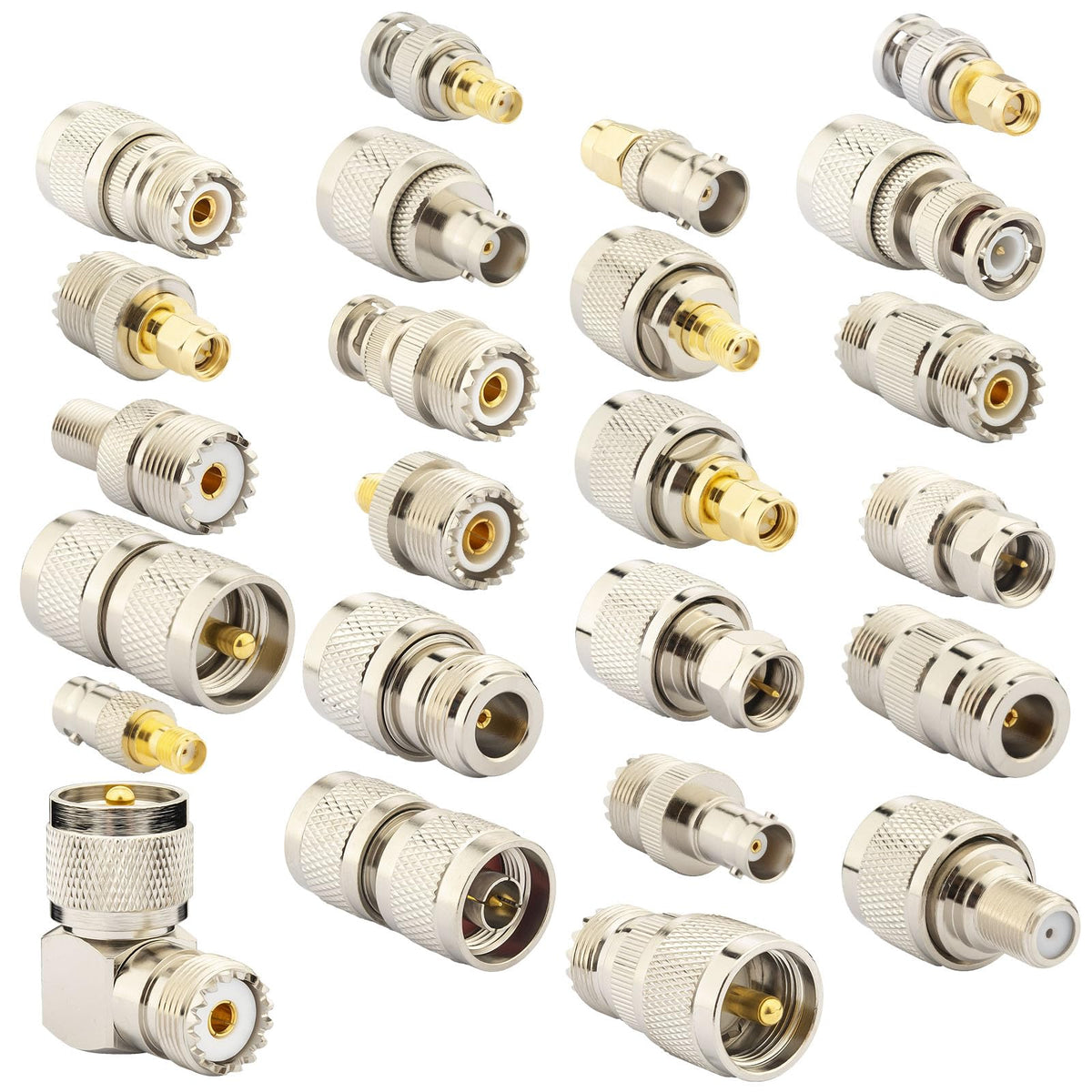 YOTENKO UHF PL259 SO239 RF Adapter Kit, 20 or 24 Pieces - product details