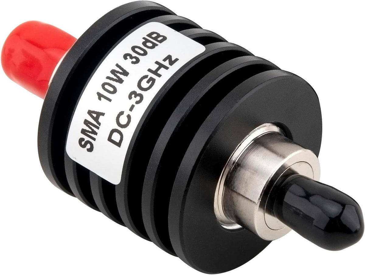 YOTENKO SMA RF Attenuator, 30dB, 10W, 50 Ohm, DC-3GHz