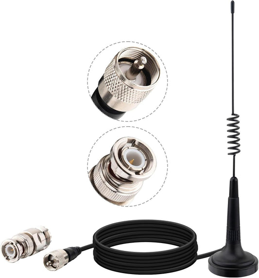 YOTENKO 27MHz CB Antenna, 12 Inch, Magnetic Base, 13FT PL259 Cable