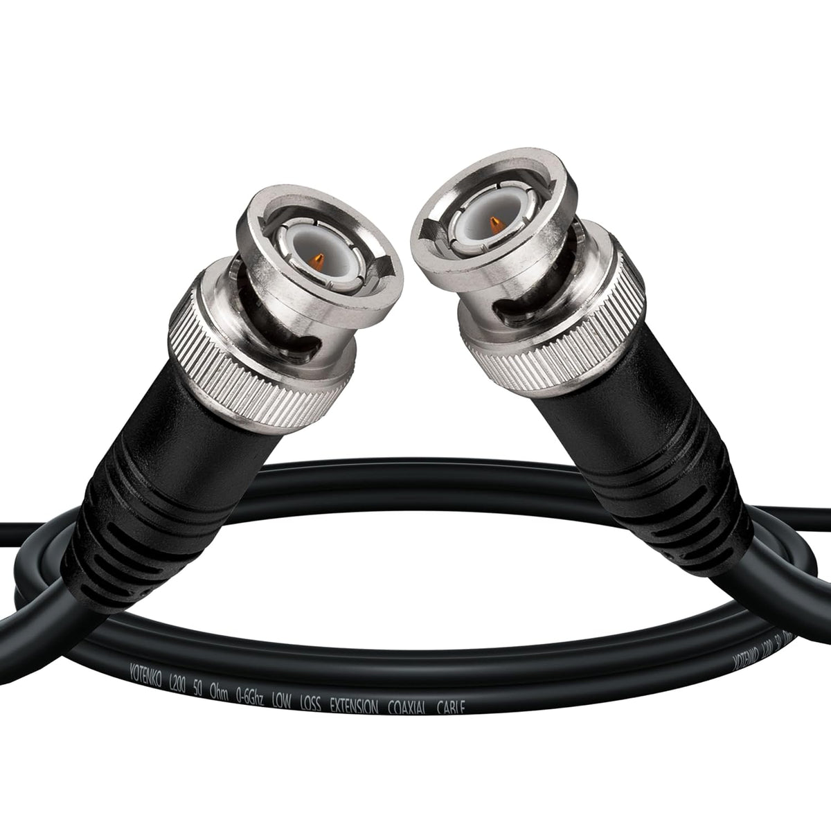 YOTENKO L200 BNC Male to BNC Male Coaxial Cable, 50 Ohm