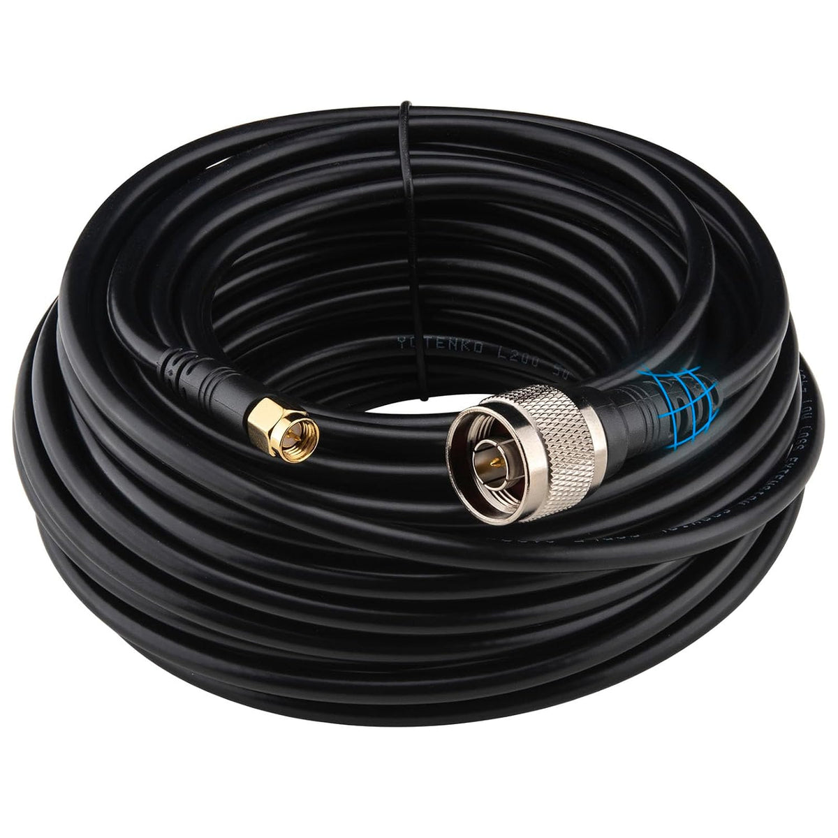 YOTENKO L200 N Male to SMA Male Coaxial Cable, 50FT, 50 Ohm