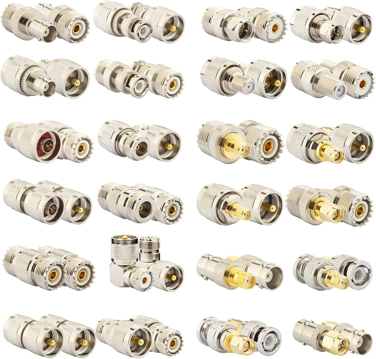 YOTENKO UHF PL259 SO239 RF Adapter Kit, 20 or 24 Pieces