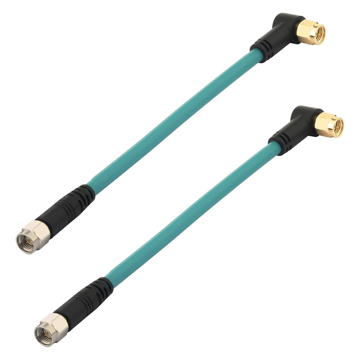 YOTENKO RG142 SMA Male to Right-Angle SMA Male Coaxial Cable, 50 Ohm
