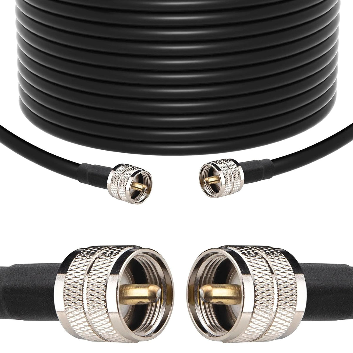 YOTENKO RG213 coaxial cable with PL259 male connectors